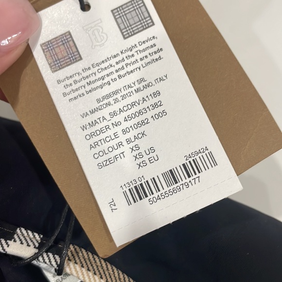 BURBERRY Black Vintage Check Detail Bikini Bottom - Picture 7 of 7